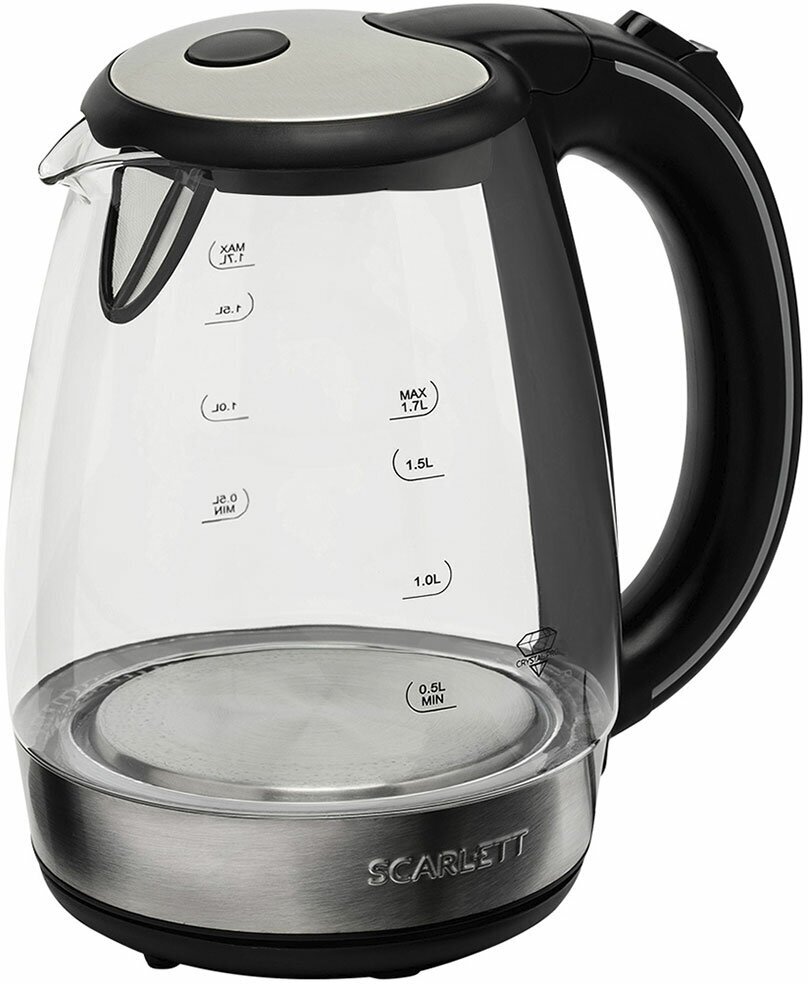 Чайник электрический Scarlett SC-EK27G93 сталь/черный, стекло - фото №18