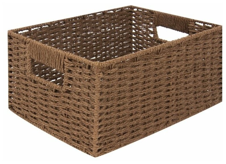 Корзина плетеная 38x28x18 см без крышки 19 л бамбук цвет коричневый
