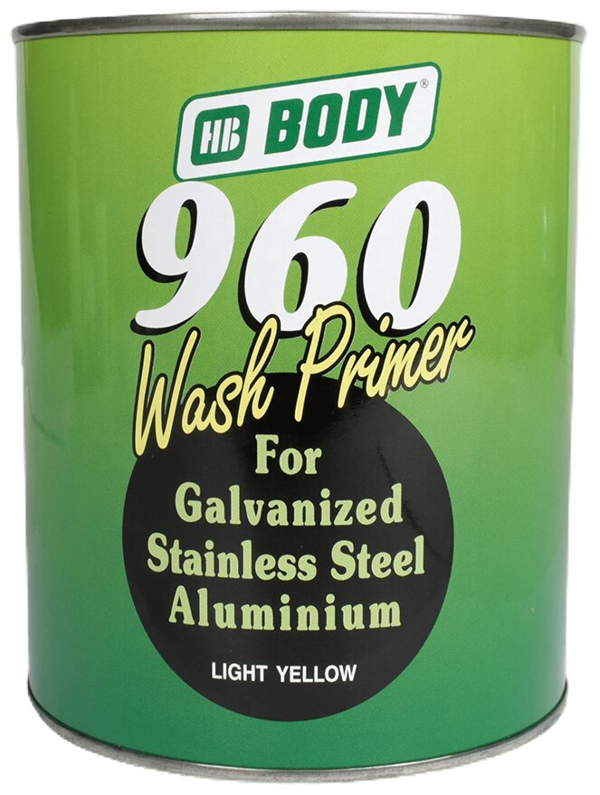 9600300001_грунт! body 960 1:1 wash primer 2к для нанесения на все виды металлов желто-зел. 1л\, body, 9600300001