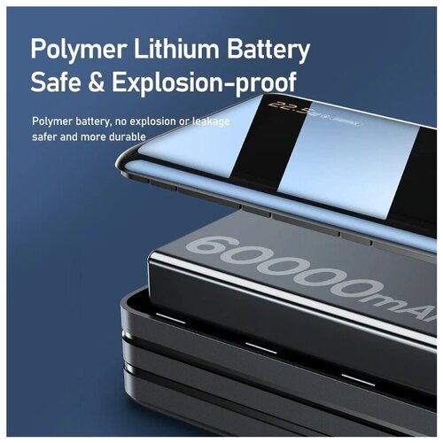 Внешний аккумулятор Remax Power Bank Hunergy RPP-173 60000mAh Black 6954851205319 379000₽