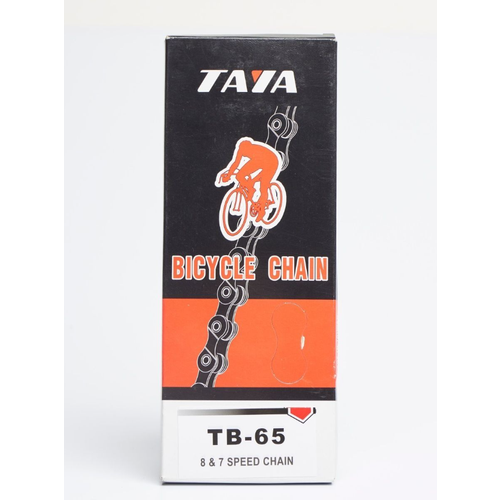 Цепь для велосипеда TAYA TB-65 Black/Black,8 скоростей nove 91 s s 9 ск цепь taya 116 звеньев 2 замка sigma серебристая