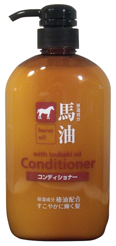 KUMANO кондиционер Horse Oil with Tsubaki Oil с лошадиным маслом для поврежденных и ломких волос, 600 мл