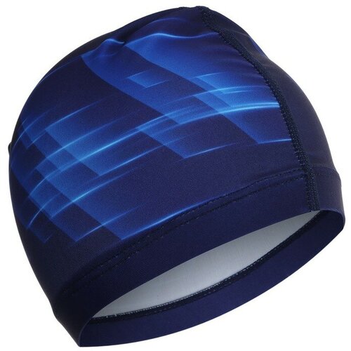 Шапочка для плавания взрослая ONLYTOP Dynamics, тканевая, обхват 54-60 см onlytop шапочка для плавания взрослая тканевая обхват 54 60 см цвет тёмно синий