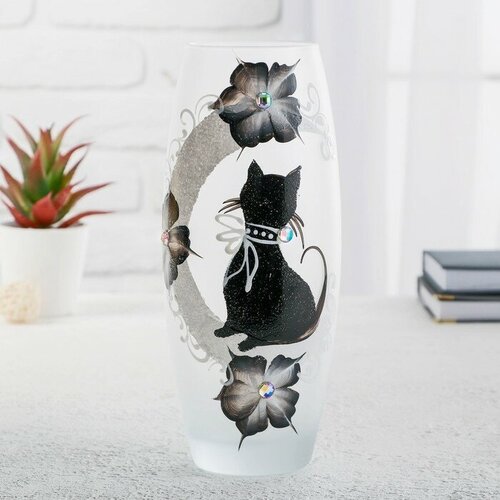 SUI Ваза стекло Кошка 5 d-75см 10х26 см v17л 1723₽