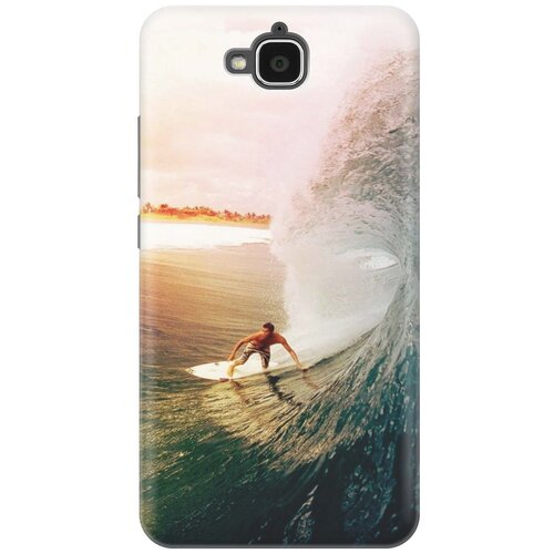 фото Cиликоновый чехол на honor 4c pro / хонор 4с про с принтом "серфер" gosso