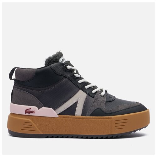 фото Женские ботинки lacoste l002 winter mid leather серый , размер 37.5 eu