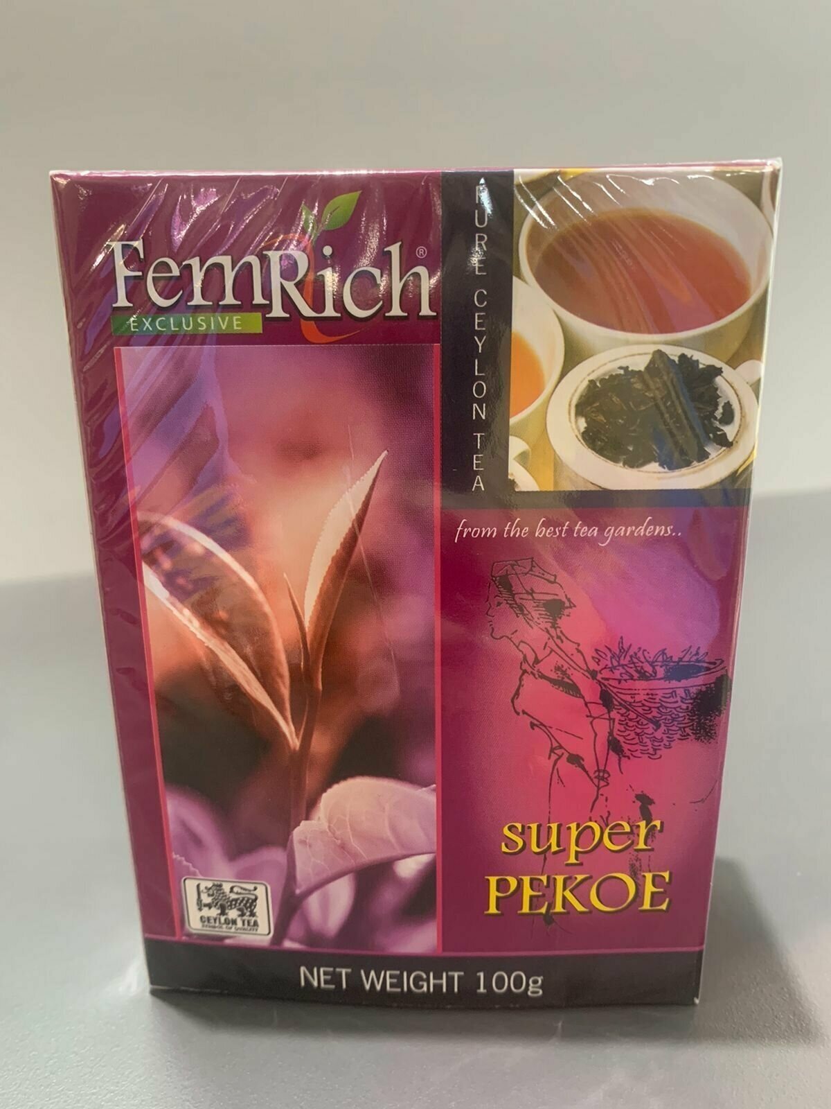 Чай цейлонский листовой Super Pekoe FemRich 100 гр