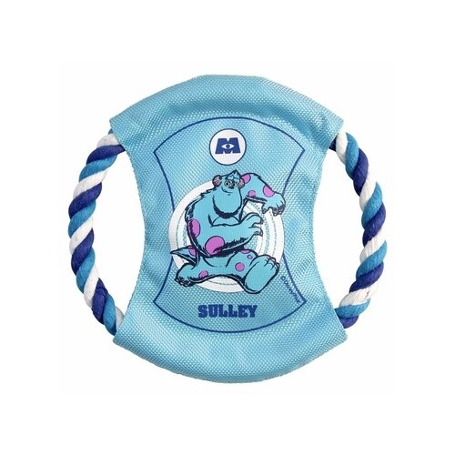 фото Triol игрушка для собак disney sulley летающий диск на веревке 19 см, 0,094 кг