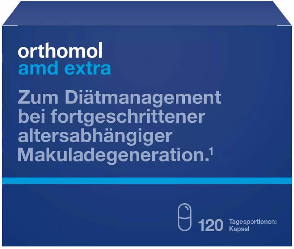 Orthomol (Ортомоль) AMD extra капсулы 540 мг 120 шт. Orthomol pharmazeutische Vertriebs GmbH - фото №12