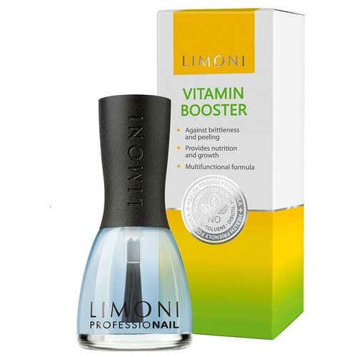 Топ и база для ногтей с витаминами Франция / Для укрепления и роста / Vitamin Booster LIMONI 15 мл