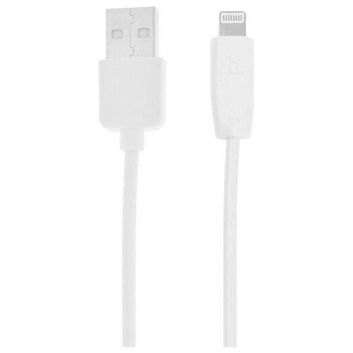 Кабель Hoco X1, Lightning - USB, 2.4 А, 1 м, белый hoco кабель hoco x1 lightning usb 2 4 а 2 м белый