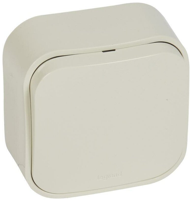 фото Выключатель/переключатель проходной Legrand Quteo слоновая кость для открытой проводки