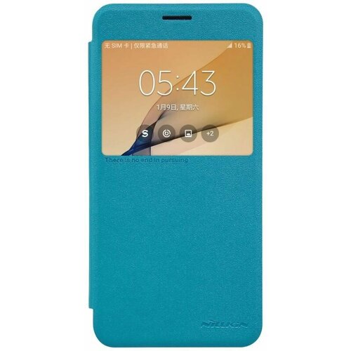 Чехол книжка Nillkin Sparkle Series New Leather case для Samsung Galaxy J7 Prime (On7 2016) синий