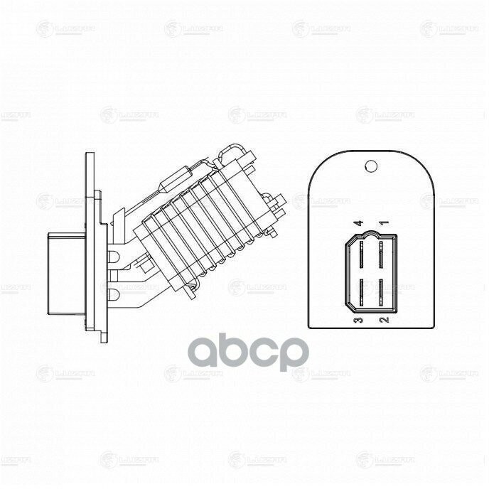 Резистор Э/Вент. Отоп. Lada 1118, 2170, 2110, 2112, 2123 (4-Х Конт.) LUZAR арт. LFR 0123