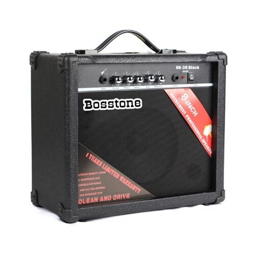 Bosstone BA-30W Black Комбоусилитель для бас гитары: Мощность 30 Ватт, Динамик 8