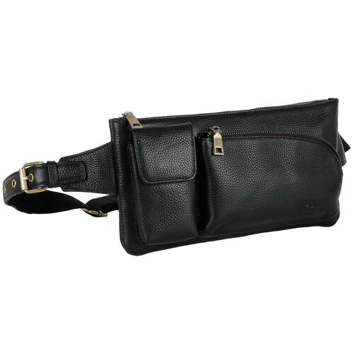 фото Мужская кожаная сумка 20243 черный polar