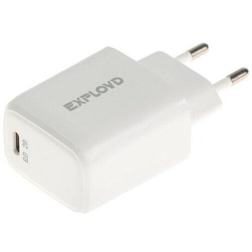 Exployd Сетевое зарядное устройство Exployd EX-Z-1333, USB-C, 3 А, 20 Вт, быстрая зарядка, белое сетевое зарядное устройство exployd ex z 1333 usb c 3 а 20 вт быстрая зарядка белое