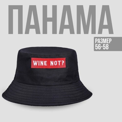Панама Wine not, цвет чёрный, 56-58 рр.