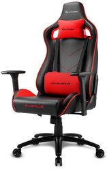 Компьютерное кресло Sharkoon ELBRUS 2 игровое, обивка: искусственная кожа, цвет: red