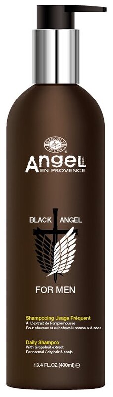 Angel Professional шампунь Black Angel For Men для ежедневного применения с экстрактом грейпфрута, 400 мл