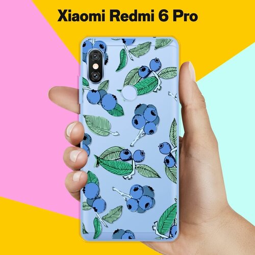 Силиконовый чехол на Xiaomi Redmi 6 Pro Черника / для Сяоми Редми 6 Про пластиковый чехол magical world единорог на xiaomi redmi 6 pro сяоми редми 6 про