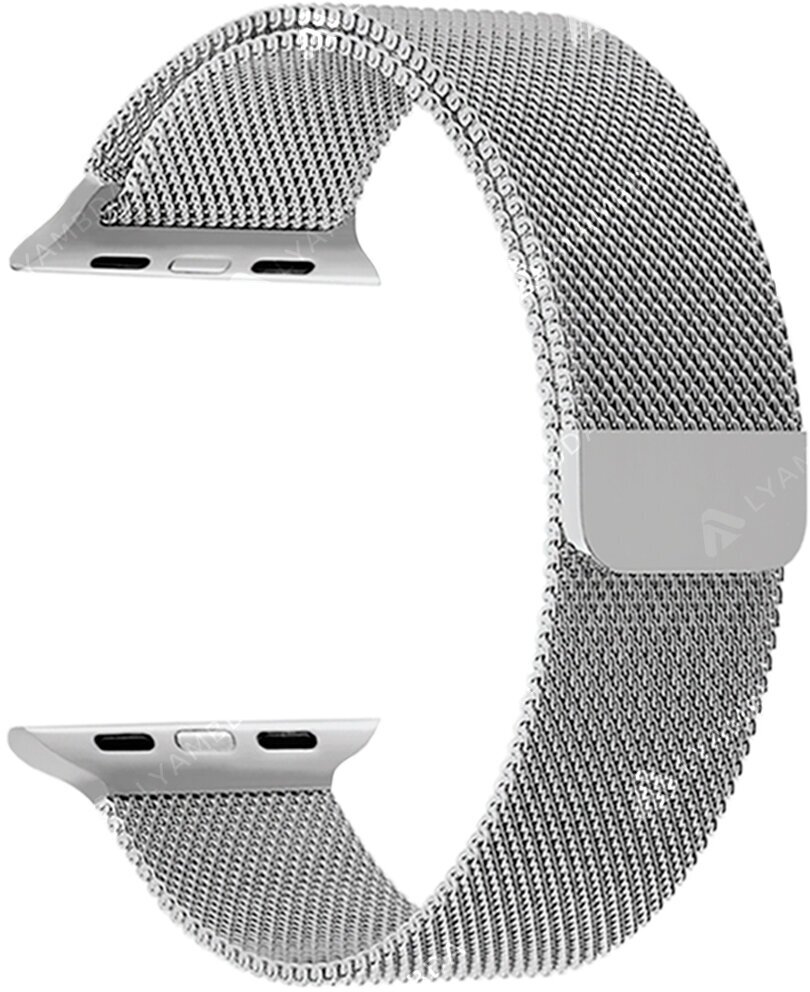 Ремешок из нержавеющей стали для Apple Watch 42/44/45/49 mm LYAMBDA CAPELLA DS-APM02/2-44-SL Silver