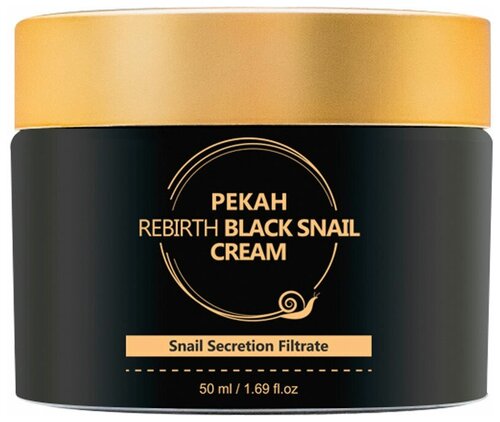 Pekah Rebirth Black Snail Cream Крем для лица с муцином черной улитки, 50 мл