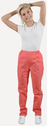 Изображение товара Брюки женские медицинские, ткань тиси, цвет персик, размер 68/70