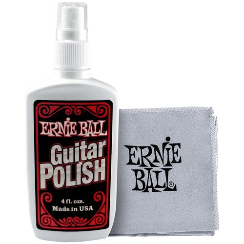 Ernie Ball 4222 полироль для гитары, флакон спрей с салфеткой