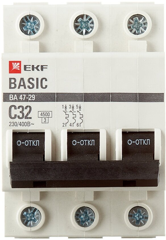 DA12-10-30-bas Выключатель автоматический диф. тока 1п+N С 10А 30мА тип АС эл. 4.5кА АД-12 Basic EKF - фото №5