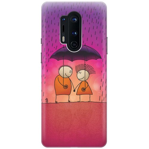 фото Re:pa чехол - накладка artcolor для oneplus 8 pro с принтом "парочка под дождем"