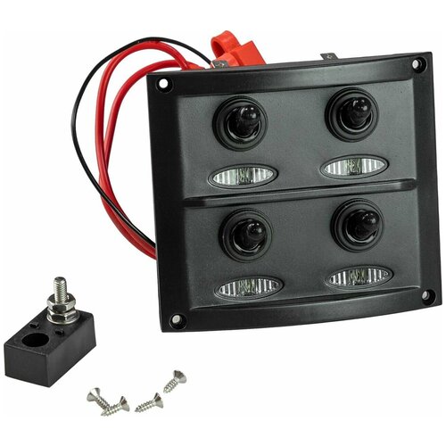 фото Панель бортового питания 4 переключателя, предохранители, индикация 10044-d aaa worldwide