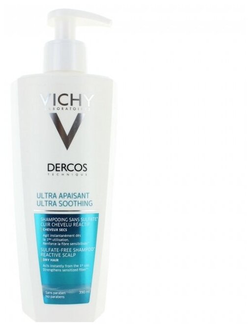 Vichy шампунь Dercos Ultra Soothing Dry Hair.