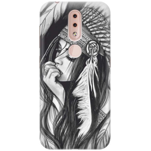 фото Re:paчехол - накладка artcolor для nokia 4.2 с принтом "эскиз девушки"