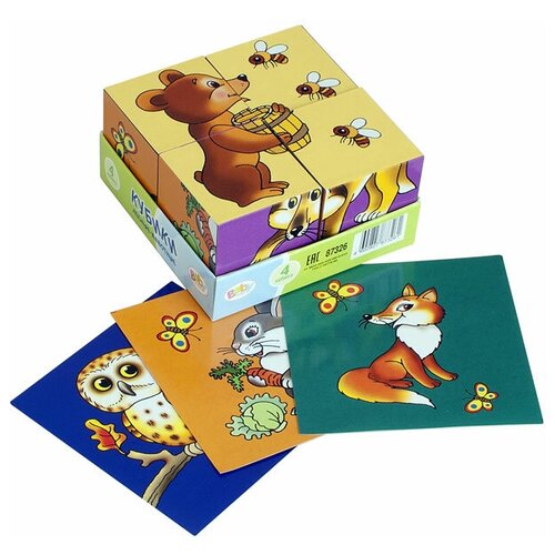 Развивающая игрушка Step puzzle Baby step Лесные животные 87326, 4 дет., красный пазлы 1000 лондон степ пазл step 79156
