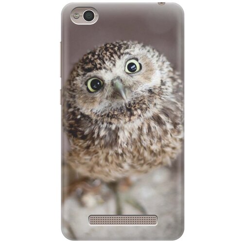 фото Cиликоновый чехол на xiaomi redmi 4a / сяоми редми 4а с принтом "удивленная сова" gosso