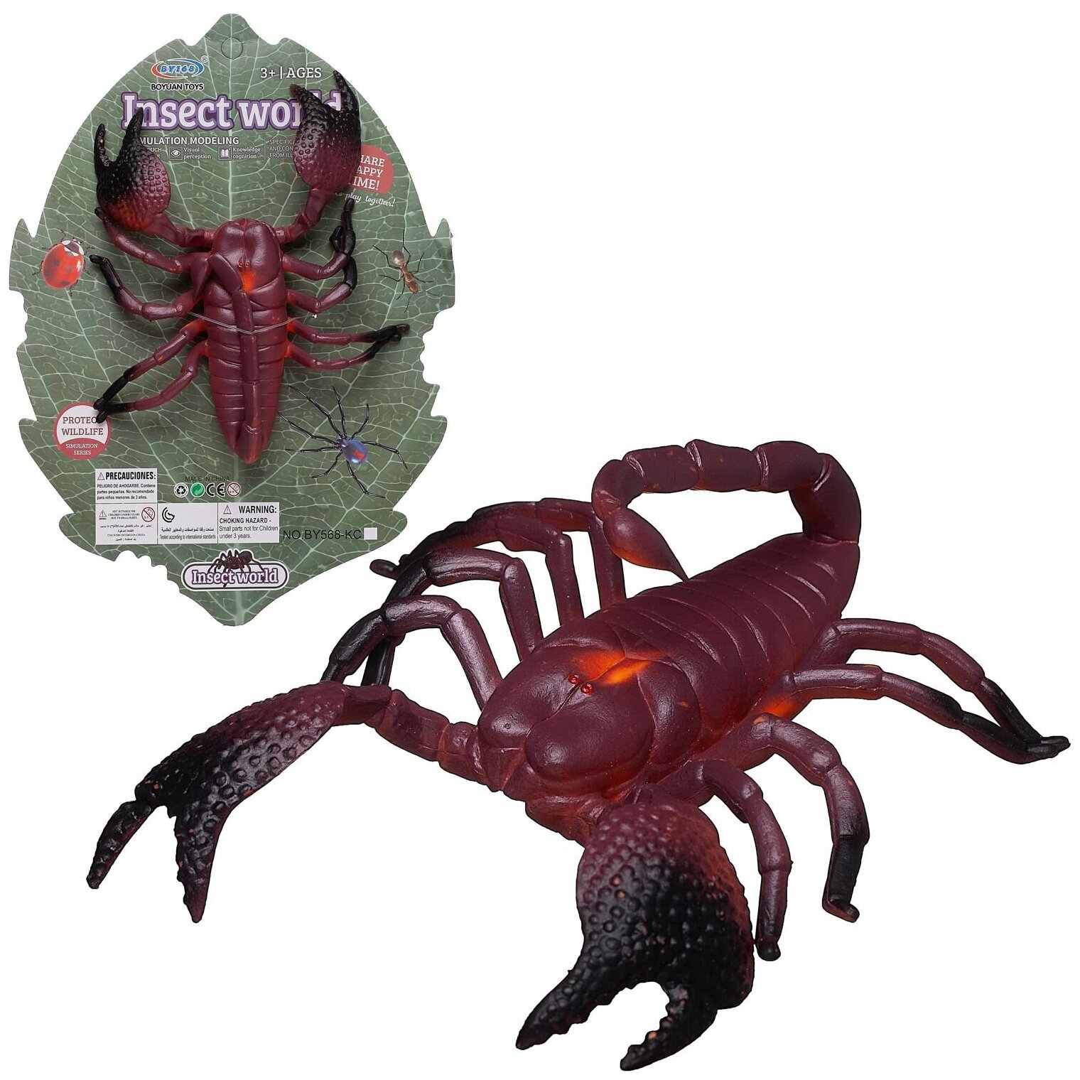 Фигурка гигантская Junfa насекомого "Скорпион", на блистере WA-25518