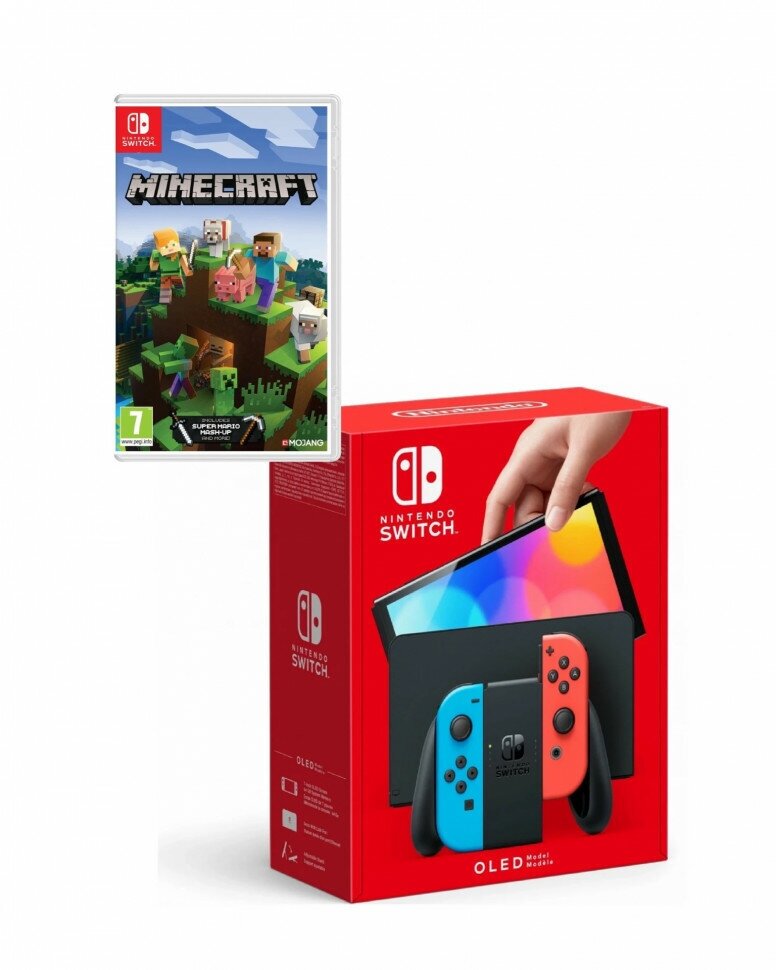 Игровая консоль Nintendo Switch OLED+Minecraft