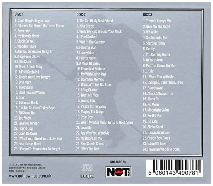 Elvis Presley Elvis - The Platinum Collection CD Not Now Music - фото №2