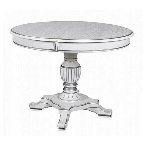 Стол BERGAMO 1050 CV белый с серебряной патиной