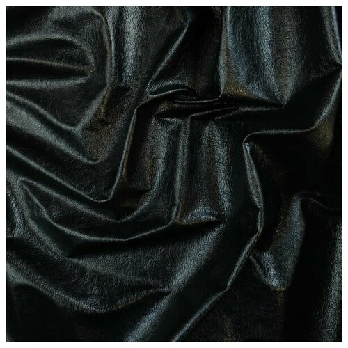 Ткань экокожа (черный) 100% полиуретан италия 50 cm*144 cm