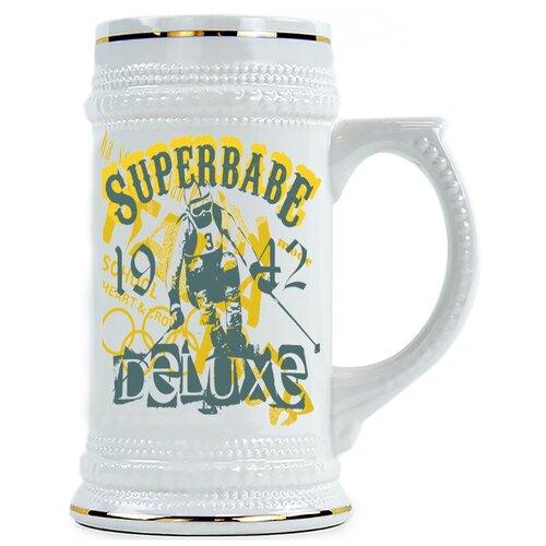 фото Пивная кружка гонщик на лыжах drabs