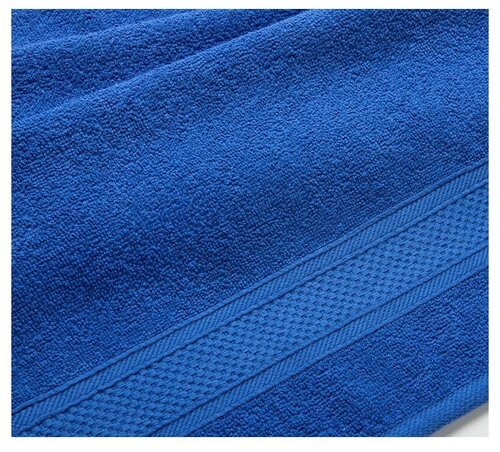 Текс-Дизайн Полотенце махровое с бордюром Синий (100x180)