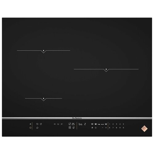 Индукционная варочная панель De Dietrich DPI 7572 X, черный комбинированная варочная панель de dietrich dpi 7689 xs черный
