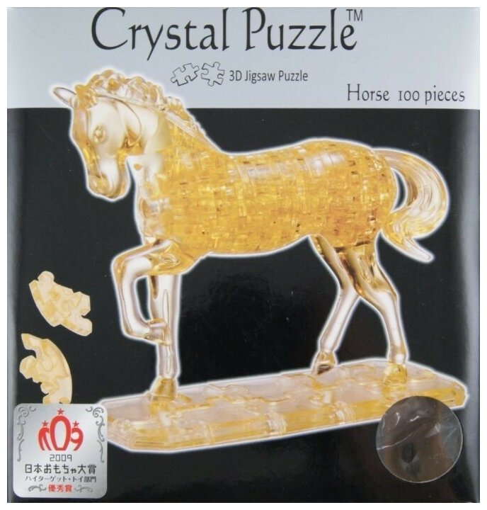 Головоломка 3D Crystal Puzzle Лошадь золотая цвет: желтый - фото №5