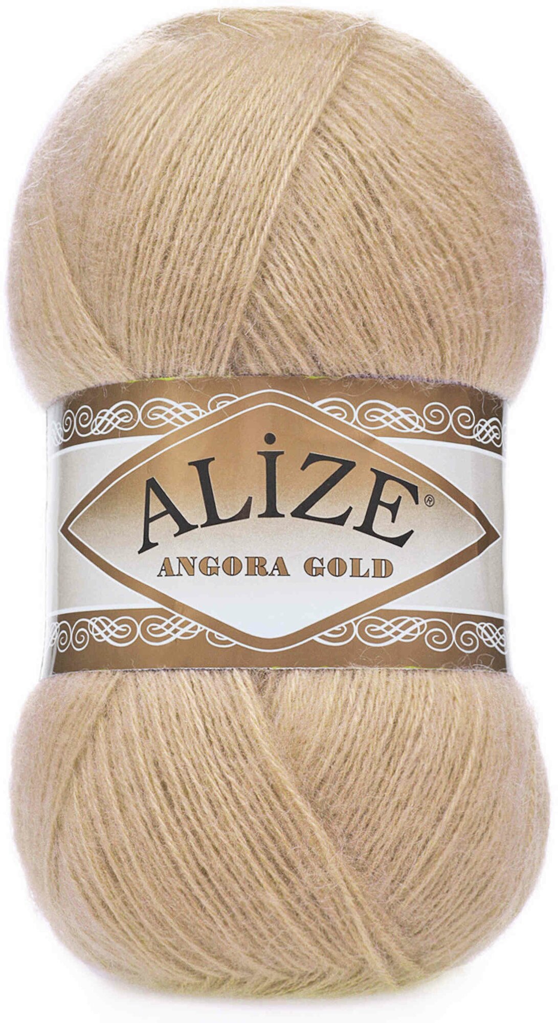 Пряжа Alize Angora Gold светло-бежевый (95), 80%акрил/20%шерсть, 550м, 100г, 2шт