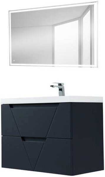 Тумба под раковину BelBagno Vittoria 1000-2C-SO-GO-P Grigio Opaco - фото №4