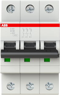 Автоматический выключатель ABB S203 (D) 6kA 50 А - фотография № 4