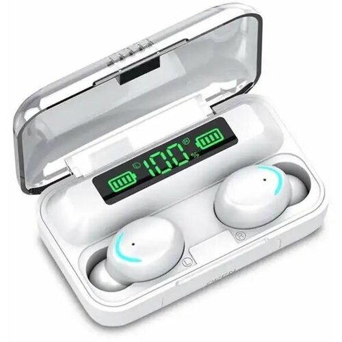 Беспроводные TWS наушники F 9-5 bluetooth для Android Iphone компьютера ПК ноутбука смартфона телефона для спорта с микрофоном павербанк для телефона белые 800₽