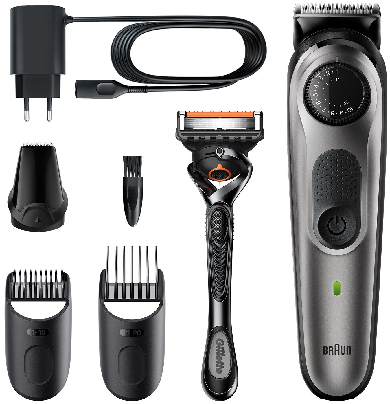 Триммер для бороды Braun BT5360 + Бритва Gillette - фото №1